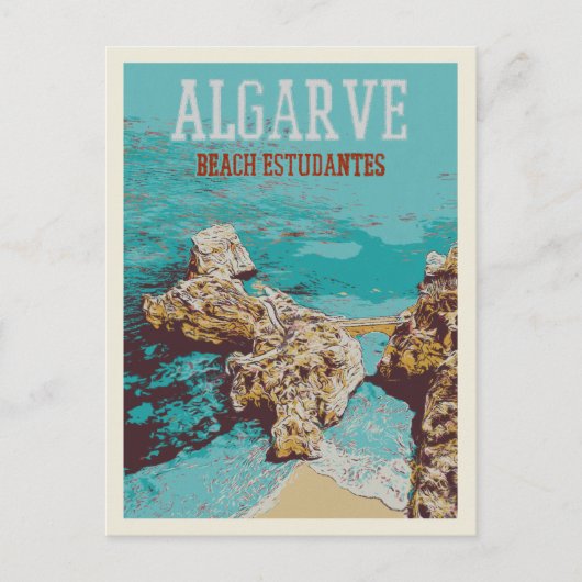 Strand Estudantes, Lagos Algarve Portugal - Uniek Briefkaart (Voorkant)