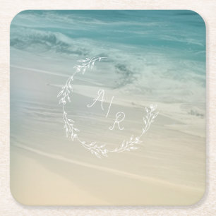 Strand Event Monogram Kartonnen Onderzetters