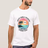 Strand, Familie Reünie, Custom Vakantie T-shirt (Voorkant)