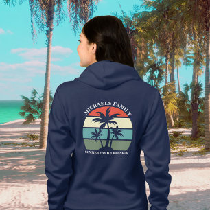 Strand Familie Reünie Palm Tree Sunset Vrouwen Hoodie