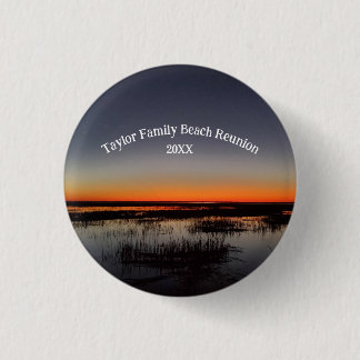 Strand Familie Reünie Ronde Button 3,2 Cm