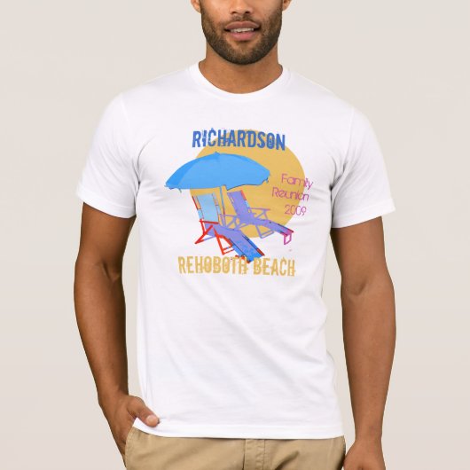Strand Familie Reünie T-shirt (Voorkant)
