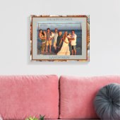 Strand Familie Vakantie Foto Familienaam en Jaar Canvas Afdruk (Insitu (Woonkamer))