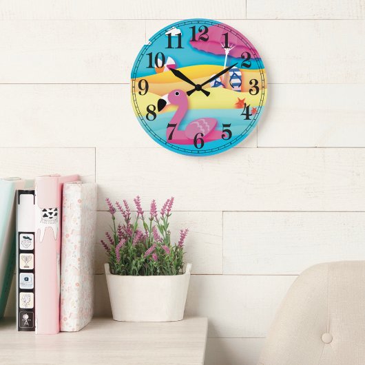 Strand Flamingo Wandklok