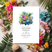Strand Foliage Bloemen Zomer Bruiloft Kaart