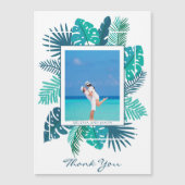 Strand Foliage bruiloft foto dank u magneet Kaart (Voorkant)