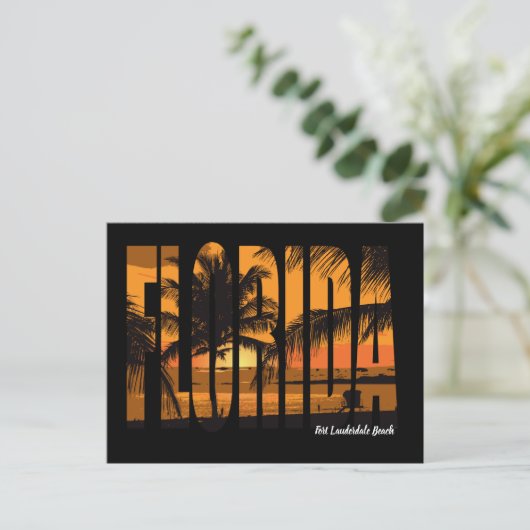 strand Fort Lauderdale Briefkaart (Staand voorkant)