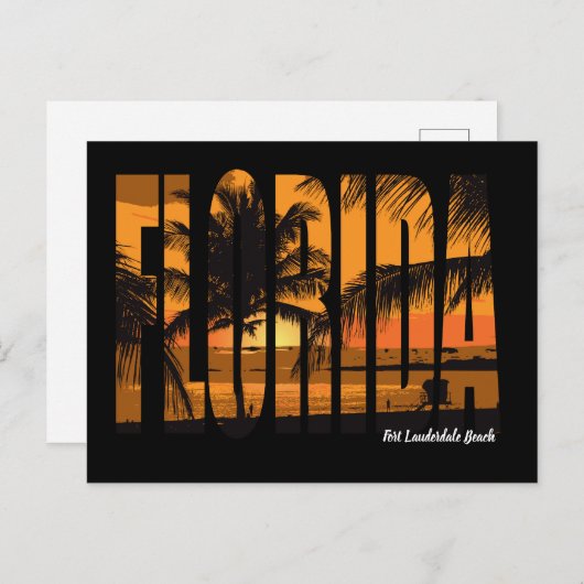 strand Fort Lauderdale Briefkaart (Voorkant / Achterkant)