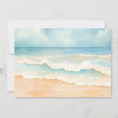 Strand foto boog bruiloft kaart (Achterkant)