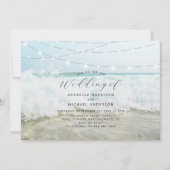 Strand foto bruiloft uitnodiging (Voorkant)