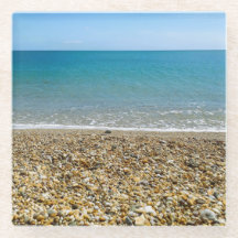 Strand foto glas onderzetter