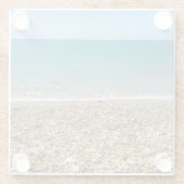 Strand foto glas onderzetter glazen onderzetter (Achterkant)