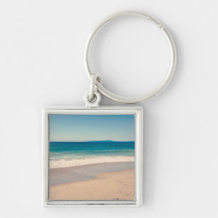 Strand Foto Oceaan Blauwe Scène Sleutelhanger