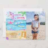 Strand Foto Uitnodigingen (Voorkant)