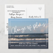 Strand Foto Verandering van plannen Uitgestelde br Briefkaart (Voorkant / Achterkant)