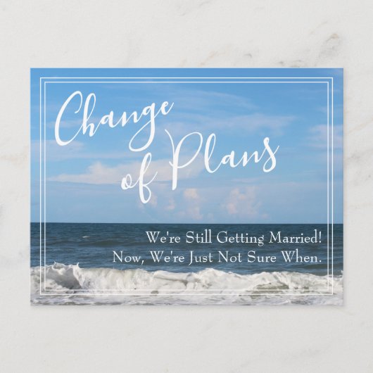 Strand Foto Verandering van plannen Uitgestelde br Briefkaart (Voorkant)