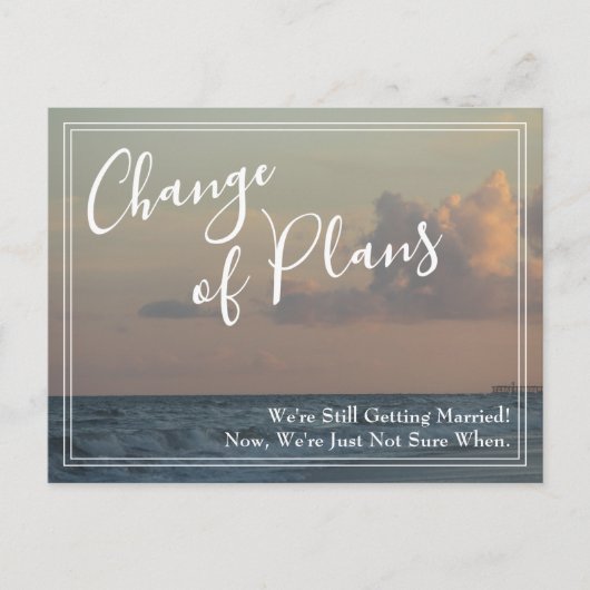Strand Foto Verandering van plannen Uitgestelde br Briefkaart (Voorkant)