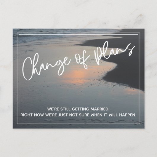 Strand Foto Verandering van plannen Uitgestelde br Briefkaart (Voorkant)