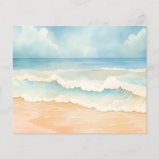 Strand fotoboog trouwkaart (Achterkant)