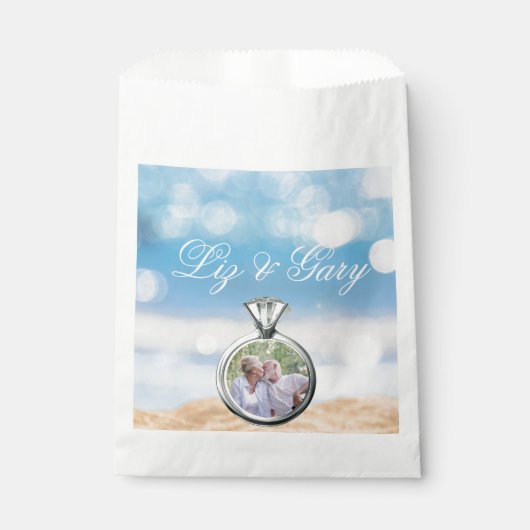 Strand Fotobruiloft Bestemming  Bedankzakje (Voorkant)