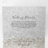 Strand Fotohuwelijk Drievoudige Uitnodiging (Binnenzijde eerst)