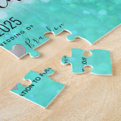 Strand Fotohuwelijk Save The Date Uitnodiging Legpuzzel (Zijkant)