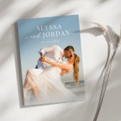 Strand Fotohuwelijksuitnodiging | Modern Minimalis Kaart