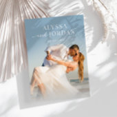 Strand Fotohuwelijksuitnodiging | Modern Minimalis Kaart