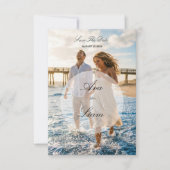 Strand fotokaart Save The Date (Voorkant)