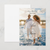 Strand fotokaart Save The Date (Voorkant / Achterkant)