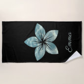 Strand frangipani bloem aangepaste strandhanddoek strandlaken (Voorkant)