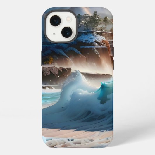Strand Front Ocean Waves Landschap 1 iPhone Hoesje (Achterkant)