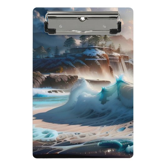 Strand Front Ocean Waves Landschap 1 Mini Klembord (Voorkant)