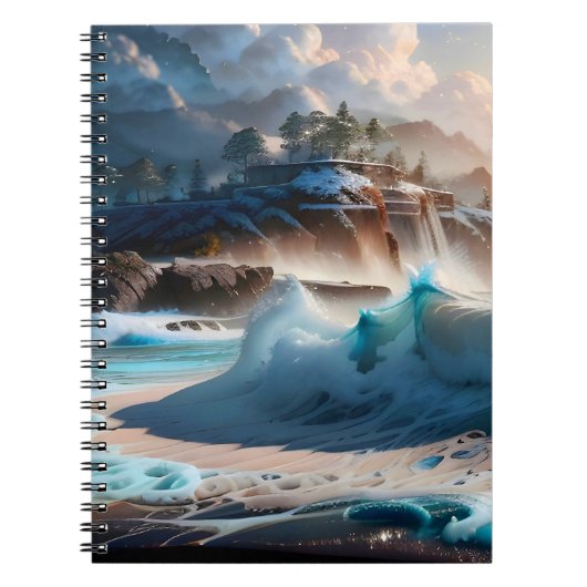 Strand Front Ocean Waves Landschap 1 Notitieboek (Voorkant)