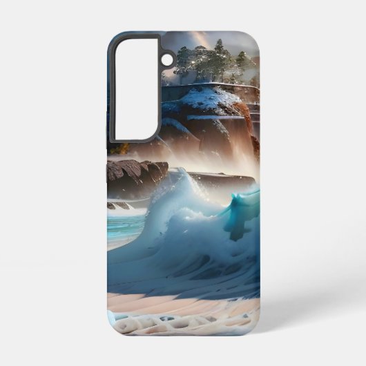 Strand Front Ocean Waves Landschap 1 Samsung Galaxy Hoesje (Achterkant)