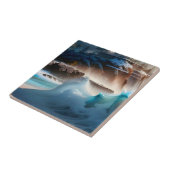 Strand Front Ocean Waves Landschap 1 Tegeltje (Zijkant)