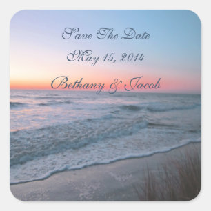 Strand Front Uitzicht Envelope Seals / Stickers