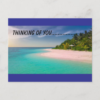 strand gedachten aan jou  briefkaart