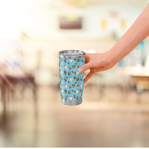Strand Geesten Patroon Tumbler Geïsoleerde Drinkbeker