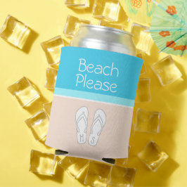 STRAND GELIEVE Chique Modern Monogram Party Favor Blikjeskoeler