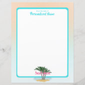 Strand Gelieve te omzoomd Ongelijnd Papierblad (Voorkant)