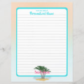 Strand Gelieve te omzoomd Papieren Blad (Voorkant)