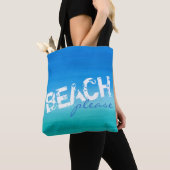 Strand Gelieve Waterverf Ocean Blue Green Canvas t Tote Bag (Dichtbij)