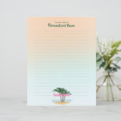 Strand gelineerd papier blad (Staand voorkant)