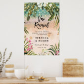 Strand gelofte vernieuwing feest welkom teken post poster (Keuken)