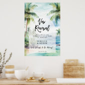 Strand gelofte vernieuwing feest welkom teken post poster (Keuken)