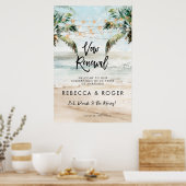 Strand gelofte vernieuwing feest welkom teken post poster (Keuken)