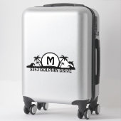 Strand gepersonaliseerde postbus adres Sticker (Koffer)