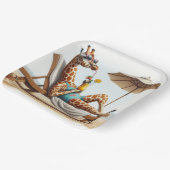 Strand Giraffe Drink een cocktail Papieren Bordje (Gebogen)