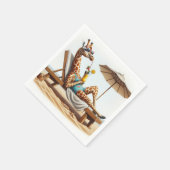 Strand Giraffe Drink een cocktail Servet (Hoek)